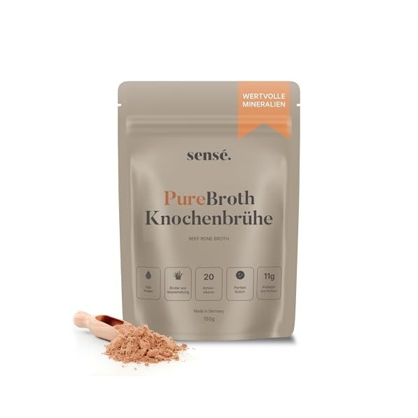 Poudre de bouillon dos de bœuf de pâture, dAllemagne, bioactif, 150g – Collagène de type 1, 2 et 3 | Soutient les articulat P...