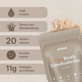 Poudre de bouillon dos de bœuf de pâture, dAllemagne, bioactif, 150g – Collagène de type 1, 2 et 3 | Soutient les articulat P...