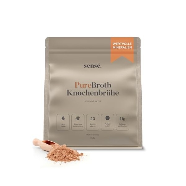 Poudre de bouillon dos de bœuf de pâture, dAllemagne, bioactif, 150g – Collagène de type 1, 2 et 3 | Soutient les articulat P...