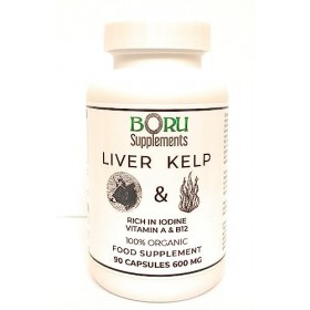 Varech Foie de bœuf nourri aux algues et à lherbe, 600 mg certifié biologique, 90 gélules