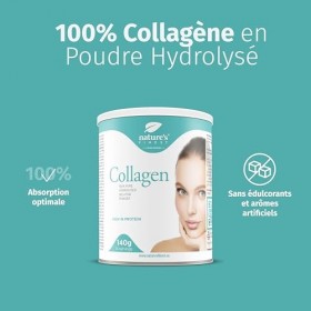 Natures Finest by Nutrisslim Collagène en Poudre Hydrolysé 100% Naturel, Collagène Bovin Pur Sans Additifs, Optimise lAbsor