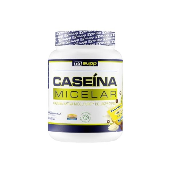 MM Supplements - Caséine micellaire - 1 kg - Saveur Custard - Protéine de caséine - Augmentation de la masse musculaire - Lib...