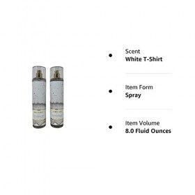 Bath and Body Works White T-Shirt Fine Fragrance Body Mist Lot de 2 T-shirt Blanc 