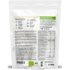 AlpenPower PROTÉINE DE CASÉINE MICELLAIRE BIO 750 g - Poudre de protéine de caséine pure à 100% sans additifs - Poudre de cas
