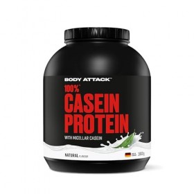 Body Attack 100 % protéine de caséine, riche en acides aminés essentiels, développement musculaire, faible en glucides pour l