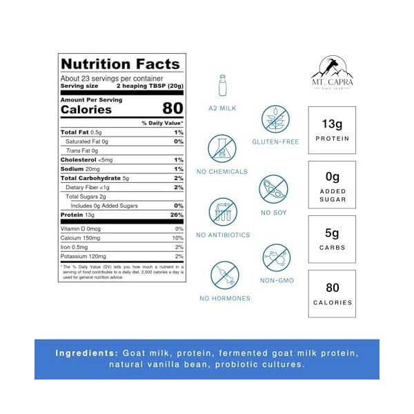 Mt. Capra, Caprotein - Fermented Goat Milk Protein