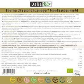 Dalia – Farine de Graines de Chanvre Bio 500g | 43% Protéines | Sans Gluten | Riche en Fibres | Vegan | Qualité Premium | Pou...