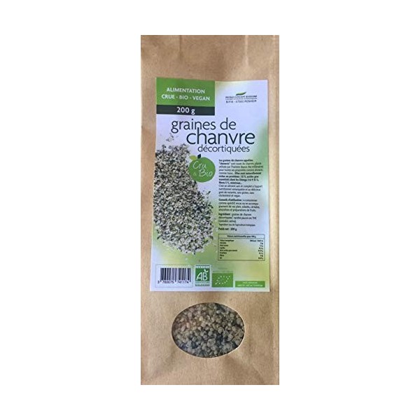GRAINES DE CHANVRE BIO 200G