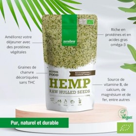 Purasana Graines De Chanvre Decortiquees Bio 200g