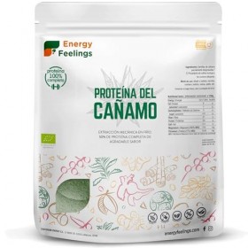 Energy Feelings Protéine Végétale Bio de Chanvre 50% 1kg, Vegan Protein Powder, Protéine en Poudre Sans Sucre Ajouté et Sans 