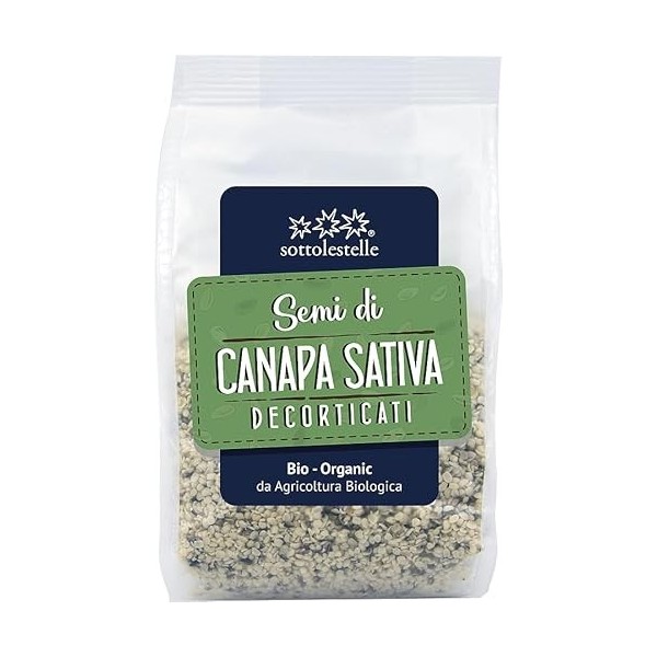 Sous-lestelle Graines de chanvre Sativa Decorticati Bio, Agriculture biologique, 250 g