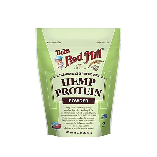 Bobs Red Mill Poudre de protéine de chanvre refermable 473,6 g lot de 2 