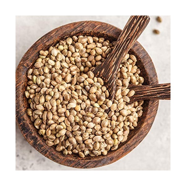 Graines de chanvre bio non épluchées et non torréfiées de France - 2 kg - Graines de chanvre - Végétalées, faible teneur en g