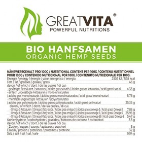 MeaVita Paquet de 3 Graines de Chanvre Biologique Pelées 1 kg