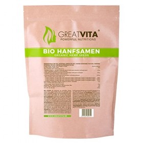 MeaVita Paquet de 2 Graines de Chanvre Biologique Pelées 1 kg