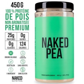 NAKED Pea – Isolat de protéine de pois – Protéine végétale, végétarienne et végane. Facile à digérer, sans OGM, sans lactose,