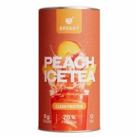 BREKKY – Vegan Clear Protein Peach Ice Tea – Shake rafraîchissant et fruité – Alternative végétalienne Clear Whey avec protéi