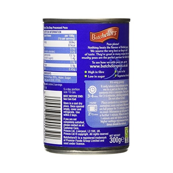 Batchelors Mushy Chip Shop Pois traités 300 g