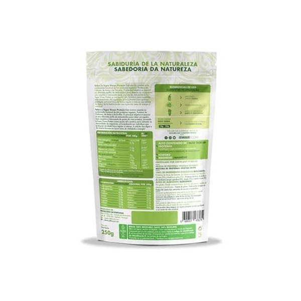 SUPER GREEN PROTEIN superalimento 250gr. – produit spécialisé pour un usage quotidien, poids 250 g, convient à ceux qui reche