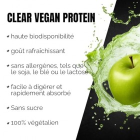 Clear Vegan Protein POMME VERTE 750gr - shake incroyablement délicieux & rafraîchissant - Clear Whey Protein Alternative avec