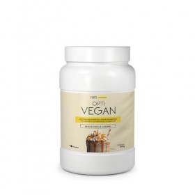Opti-Vegan - Protéines en poudre vegan - Protéines de Pois & Riz - Goût Vanille Caramel - 900g - YAM Nutrition Protéines de pois