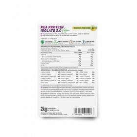Protéine de pois isolée de HSN | saveur mangue-matcha 2 kg - 67 prises par paquet | 100 % végétalien | Pea Protein Isolate | 