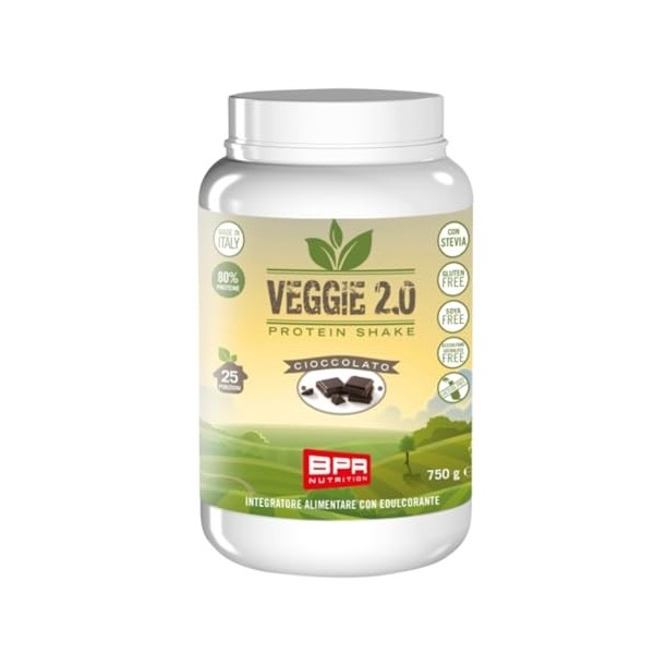 BPR NUTRITION VEGGIE 2.0 PROTEIN SHAKE 750 GR Cioccolato Protéines de pois