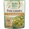 JARDIN BIO Pois Cassés Paysanne 300G, légumineuse bio riche en fibres pour repas sains et gourmands- Lot De 4