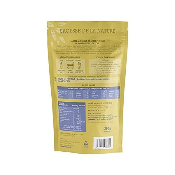 Iswari - Protéine De Pois Bio - 250G - Vendu par unité