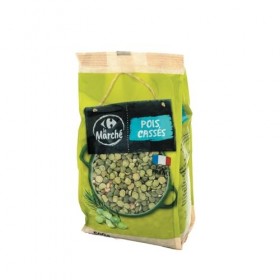 CARREFOUR LE MARCHE – Pois Cassés Savoureux pour Plats Gourmands, Texture Fondante 500g - Le Lot De 4