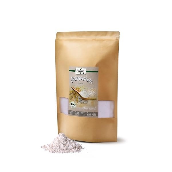 Biojoy Protéine de riz en poudre BIO 1 kg , 85% de protéines, sans additifs Oryza sativa L. Protéines de riz