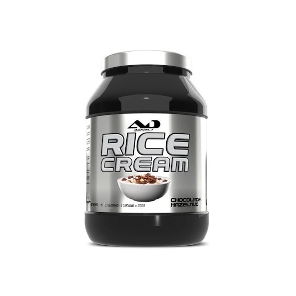 Addict Sport Nutrition | Rice Cream 1kg | Crèmes de riz | Sans gluten, sans sucre - Chocolat Noisette