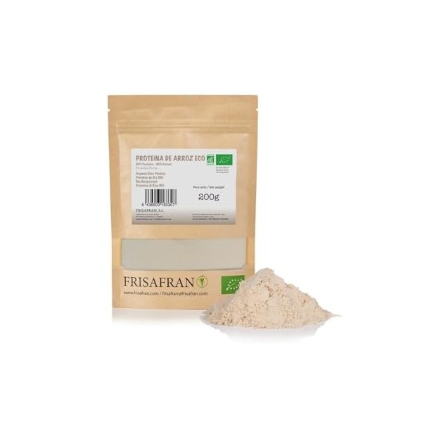 FRISAFRAN | Protéines de Riz en Poudre Bio 500g | protéines végétales et Vegan | 100% Naturel | Protéine végétalienne | Riz |...