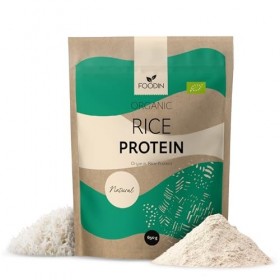 FOODIN Poudre de protéines de riz 650g, à base de riz germé, sans gluten et poudre de protéines végétaliennes sans édulcorant