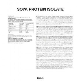 Bulk Isolat De Protéine De Soja, Protéine Vegan en Poudre, Nature, 1 kg Protéines de soja