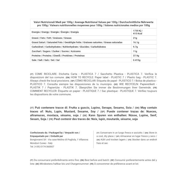 Bongiovanni Bontà Naturali Graines de soja décortiquées italiennes biologiques 1 kg