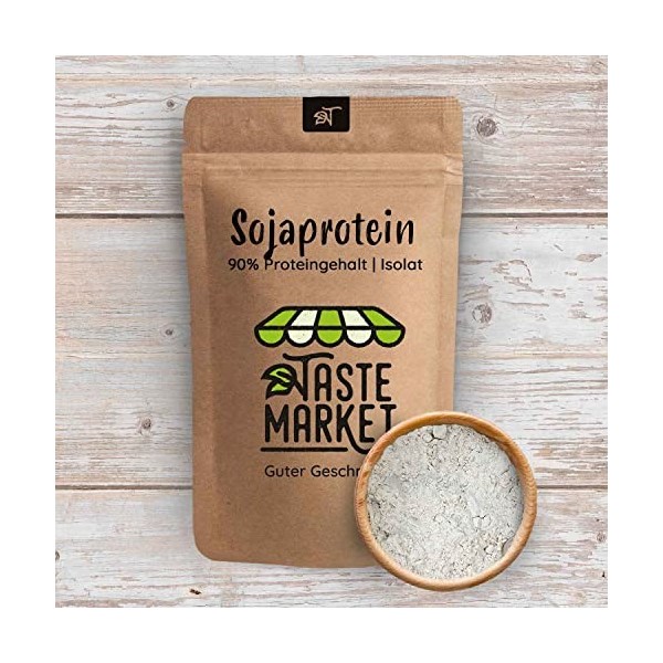 1 kg disolat de protéines de soja | Poudre de protéines de soja | Teneur en protéines 90 % | Végétalien | Poudre de protéine