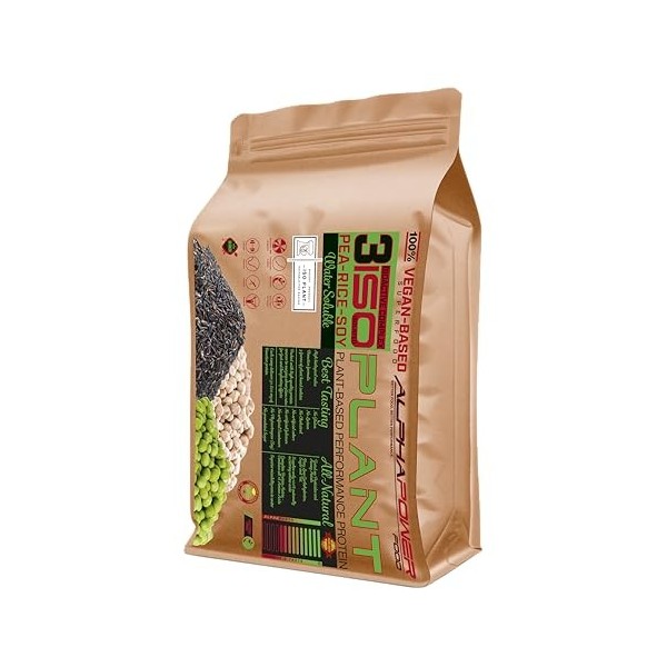 Protéines en poudre végétaliennes sans lactose, shake protéiné en poudre | sans édulcorants artificiels, ni sucre | riz brun,