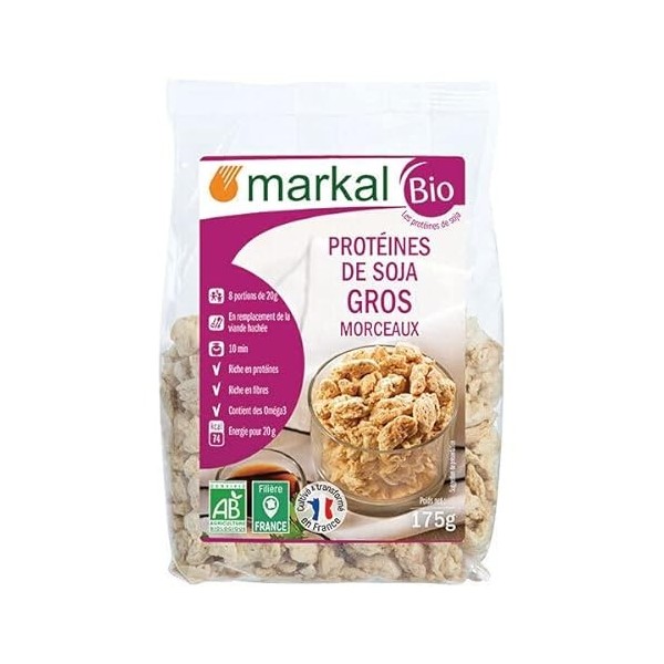 PROTÉINES SOJA GROS 175G, MARKAL, UNITÉ