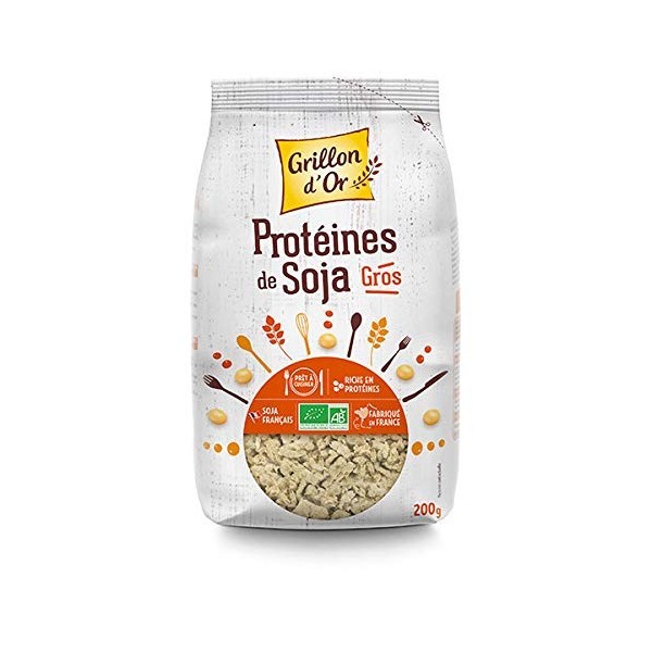 Grillon dor - Protéines de soja Gros morceaux 200g - Vendu par unité