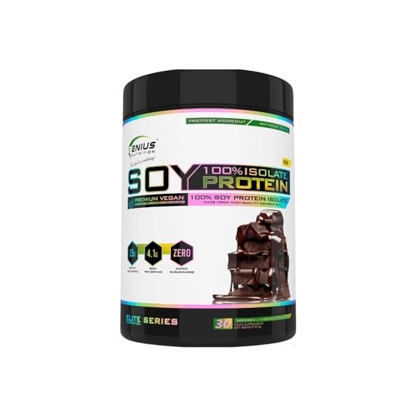 Genius Nutrition 100% Soy Protein Isolate 900g Vanille - Protéines - Protéines végétaliennes