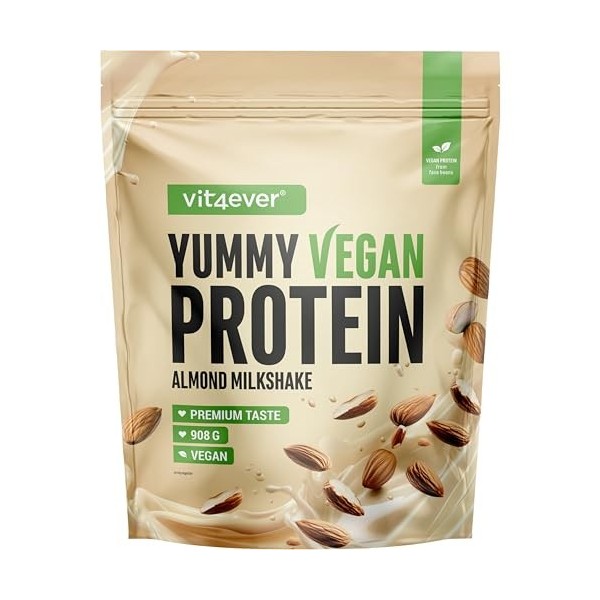 Yummy Vegan Protein Vanilla Dream – Shake protéiné végétal avec 24,9 g de protéines par portion à base d’isolat de fève avec 