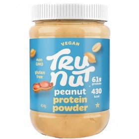 Tru-Nut Poudre de Protéines de Cacahuete, 454 g - 61% de protéines végétaliennes - sans édulcorants - idéal pour les smoothie