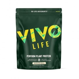Vivo Life Perform Poudre de protéines brutes végétaliennes. Mélange de Petits Pois et Chanvre avec BCAA 936g Vanille de Madag