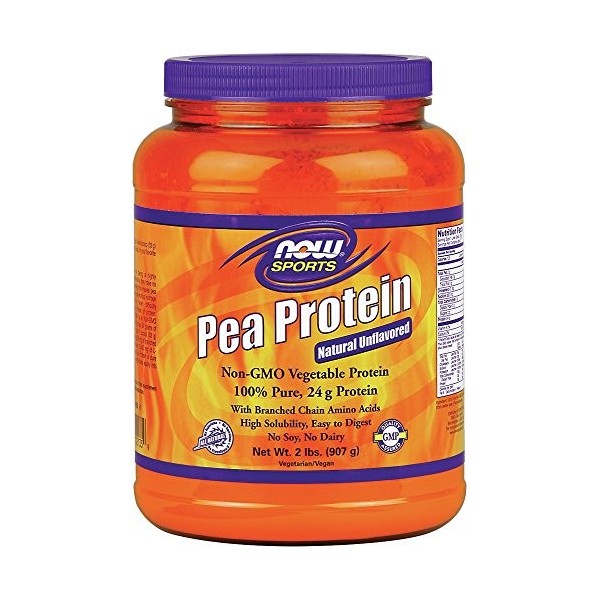100% Pure Pea Protein Pack of 2 Now Foods 2 lbs Powder
