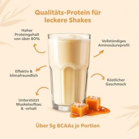 STRIVE Protéines végétaliennes | Caramel salé | 24 g de protéines par portion, qualité testée en laboratoire, profil complet 