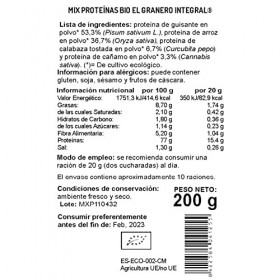 GRANERO Mix Protéines Pois/Riz/Citrouille/Toast Protéines de plantes