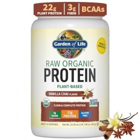 Garden of Life Bio végétalien Protéine Poudre avec des vitamines et des probiotiques – Brut Protéine Shake, sans sucre, Choco