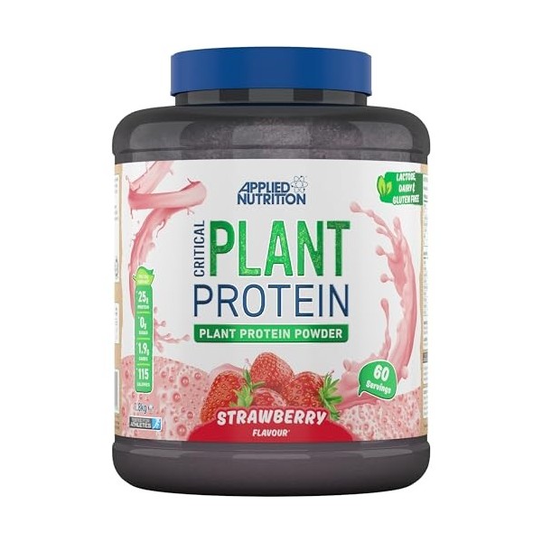 Applied Nutrition Critical Plant Poudre de Protéines Végétales, Protéine Végétale, Boisson Protéinée, Protéines de Soja, Pois...