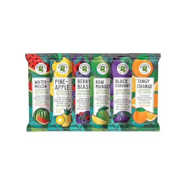 GREEN PROTEIN Isolat de protéine de pois, poudre laitière, gluten, allergène, ananas sans soja, cassis, explosion de baies, p